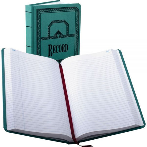 Boorum & Pease Account Record Book, Record-Style Rule, Blue Cover, 11.75 x 7.25 Sheets, 500 Sheets/Book