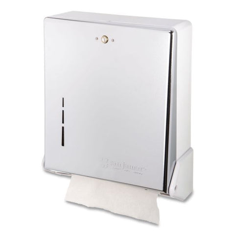 San Jamar True Fold C-Fold/Multifold Paper Towel Dispenser, 11.63 x 5 x 14.5, Chrome