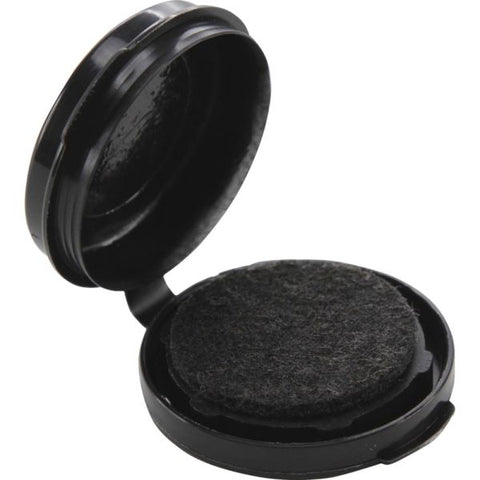 SICURIX Adhesive Fingerprint Ink Pads 1.5" Diameter - 0.5" Height - Black Ink - 12/ Carton