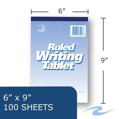 Roaring Spring Junior Legal Pad 6" x 9" - Wide Ruled - Perforated - 100 Sheets/ Pad - 1 Pad - White