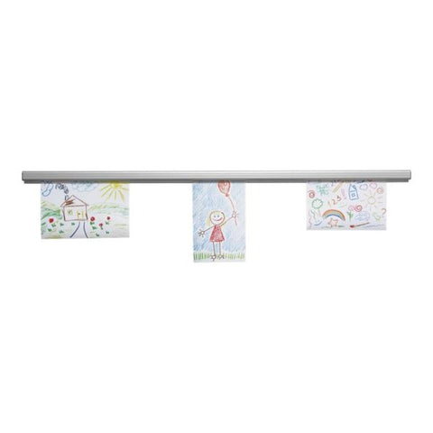 Advantus Grip-A-Strip Display Rail, 48 x 1.5, Aluminum Finish