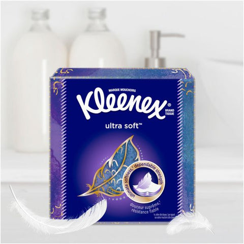 Kleenex Ultra Soft Tissues 3 Ply - 8.25" x 8.40" - White - Soft, Strong - For Home, Office, School - 65 Per Box - 27 / Carton