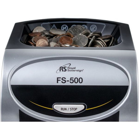 Royal Sovereign One Row Coin Sorter, FS-500 200 Coin Capacity - Sorts 156 coins/min