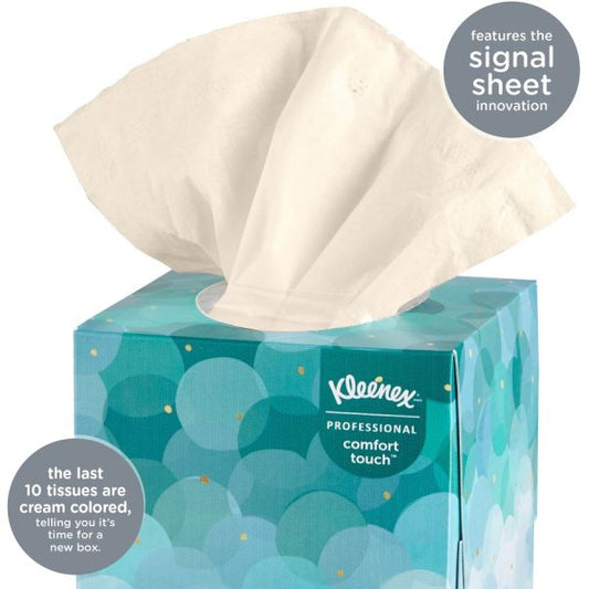 Kleenex Boutique White Facial Tissue, 2-Ply, Pop-Up Box, 95 Sheets/Box