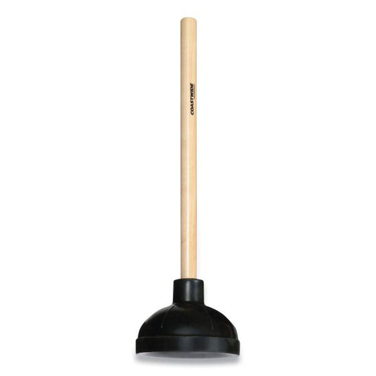 Coastwide Professional Toilet Plunger, 20" Wood Handle, Black