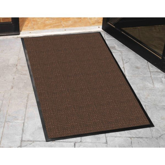 Genuine Joe Waterguard Indoor/Outdoor Floor Mat 48" x 72" - Polypropylene - Brown