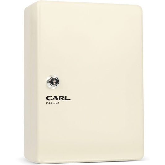 CARL Steel Security Key Cabinet 10.3" x 7" x 3.5" - Lockable, Wall Mountable - Ivory - Steel