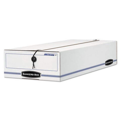 Bankers Box LIBERTY Check and Form Boxes, 9" x 24" x 6.38", White/Blue, 12/Carton