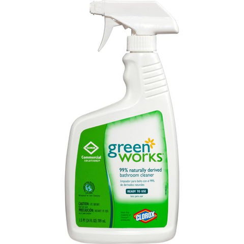 Green Works Bathroom Cleaner, 24oz Spray Bottle, 12/Carton