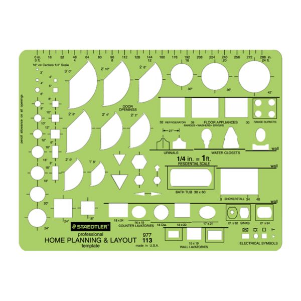 Staedtler Mars Template, Home Planning & Layout