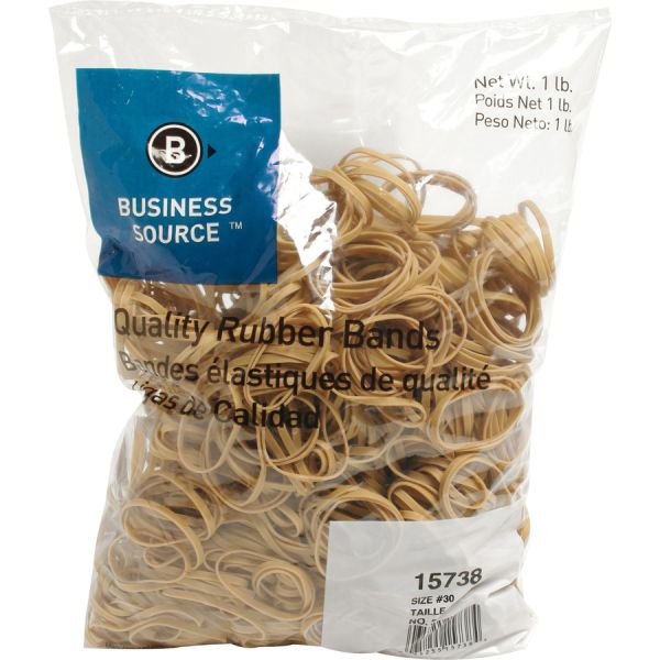 Business Source #30 Rubber Bands Size #30 - 2" x 1/20" - Natural - 1,150/ Pack