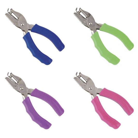 Single-Hole Punch With Padded Handles, Assorted Colors