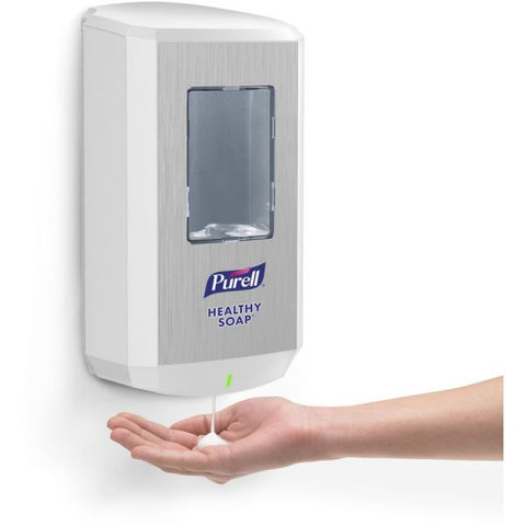 PURELL CS8 Soap Dispenser, 1,200 mL, 5.79 x 3.93 x 10.31, White Automatic - 1.27 quart Capacity - Site Window, Wall Mountable, Durable - White - 1 / Carton