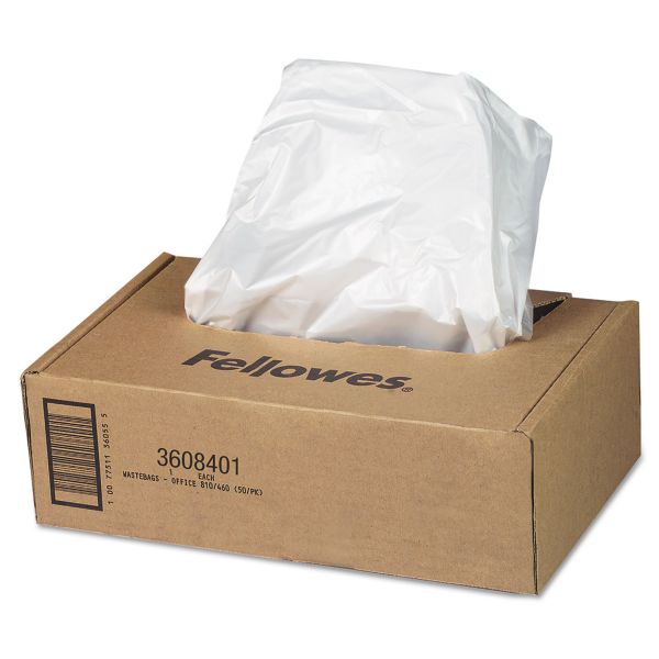 Fellowes AutoMax Shredder Waste Bags, 16-20 gal, 50/CT