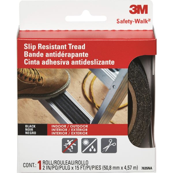 3M Safety Walk Outdoor Tread 2" x 15 ft - Black - 1 Each