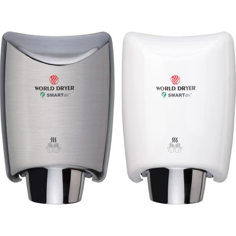 WORLD DRYER SMARTdri Hand Dryer, 110-120 V, 9.33 x 7.67 x 12.5, Brushed Stainless Steel