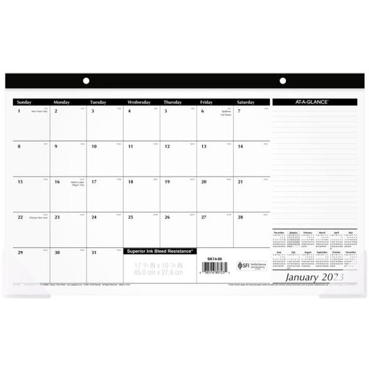 AT-A-GLANCE 2023 RY Compact Desk Pad, Small, 17 3/4" x 11"