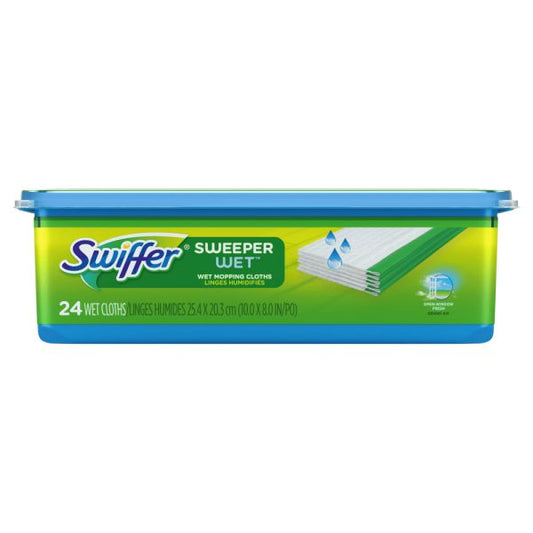 Swiffer Sweeper Wet Mopping Pad Refills, Open-Window Fresh Scent, 24 Count