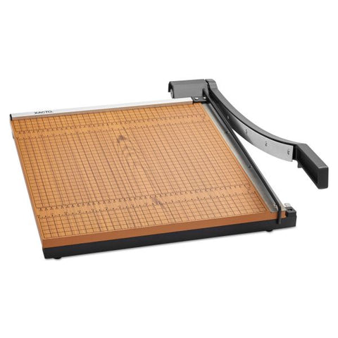 X-ACTO Square Commercial Grade Wood Base Guillotine Trimmer, 15 Sheets, 18" x 18"