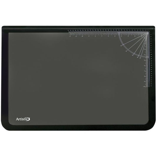 Artistic Lift-Top Pad Desktop Organizer, with Clear Overlay, 31 x 20, Black