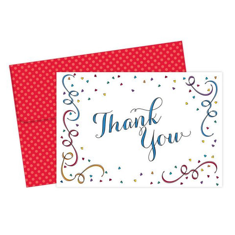 Great Papers! Party Elements Thank You Note Card and Envelope, 4.875" x 3.375" (folded), 20 count (2013332PK2)