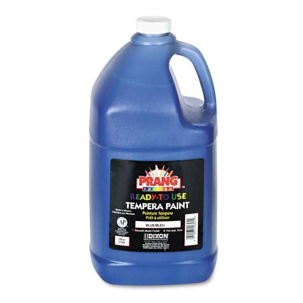 Prang Ready-to-Use Tempera Paint, Blue, 1 gal Bottle