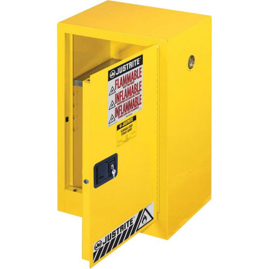 Justrite Flammable Liquid Cabinet 18" x 23.25" x 35" - 1 x Shelf(v - Yellow