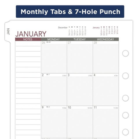 AT-A-GLANCE 2023 RY Weekly Planner Refill, Loose-Leaf, Desk Size, 5 1/2" x 8 1/2"