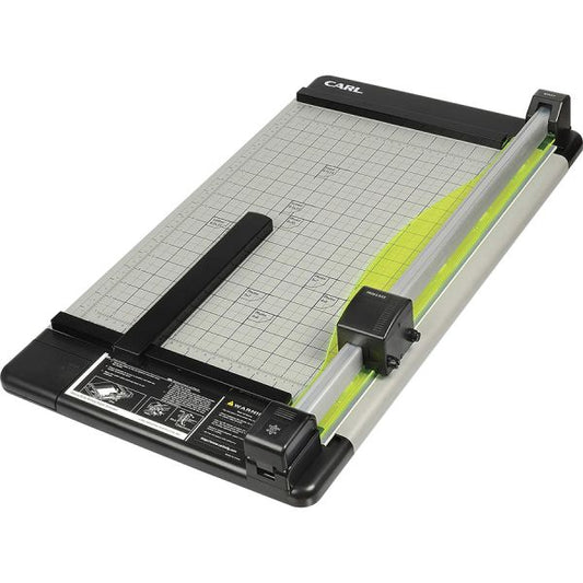 CARL Heavy-Duty 18" Paper Trimmer 14.5" x 28" x - 36 Sheet Capacity - 18" Cutting Length - Metal Base - Carbide Blade - Gray