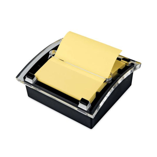 Post-it Pop-up Notes Clear Top Pop-up Note Dispenser, For 3 x 3 Pads, Black, Includes 50-Sheet Pad of Canary Yellow Pop-up Pad