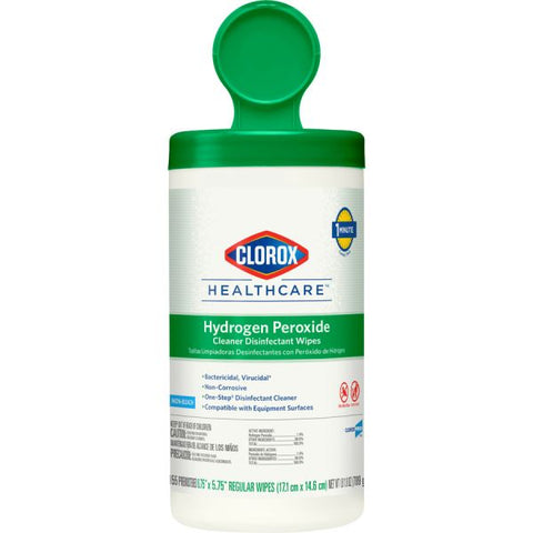 Clorox Healthcare Hydrogen Peroxide Cleaner Disinfectant Wipes Wipe - 155 / Canister - 1 Each - White