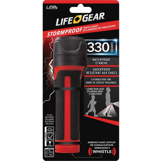 Life+Gear Stormproof Path Light AA - Black, Red