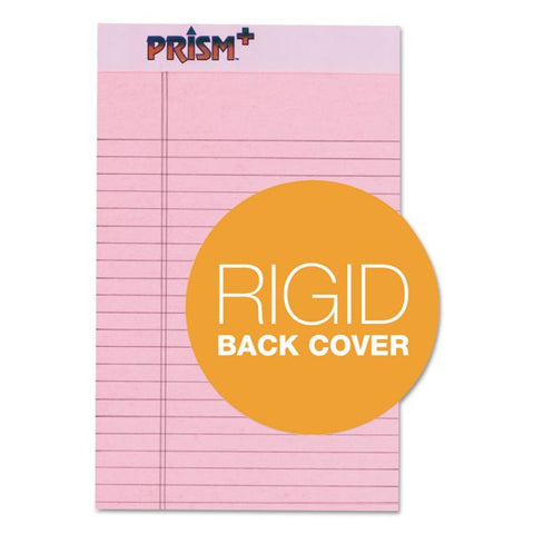 TOPS Prism + Colored Writing Pads, Narrow Rule, 50 Pastel Pink 5 x 8 Sheets, 12/Pack