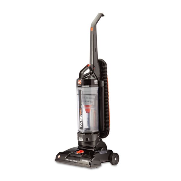 Hoover Commercial Task Vac Bagless Lightweight Upright Vacuum, 14" Cleaning Path, Black