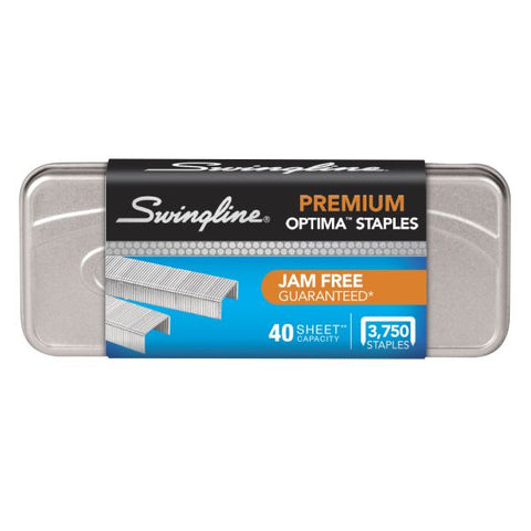 Swingline Optima Premium Staples 210 Per Strip - Premium - 1/4" Leg - for Paper - Silver - Metal18750 / Pack