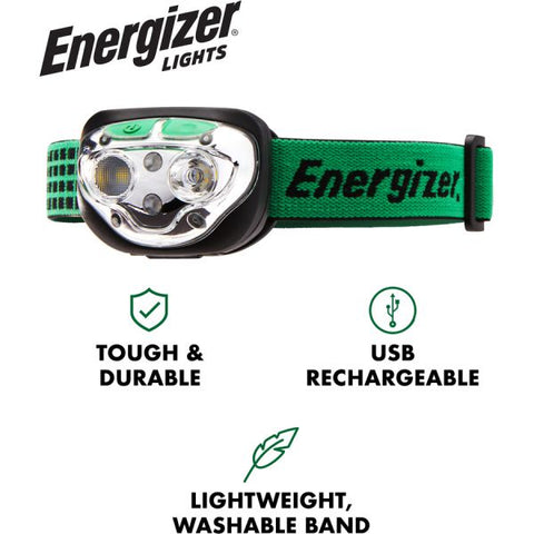 Energizer Vision Ultra HD Rechargeable Headlamp (Includes USB Charging Cable)