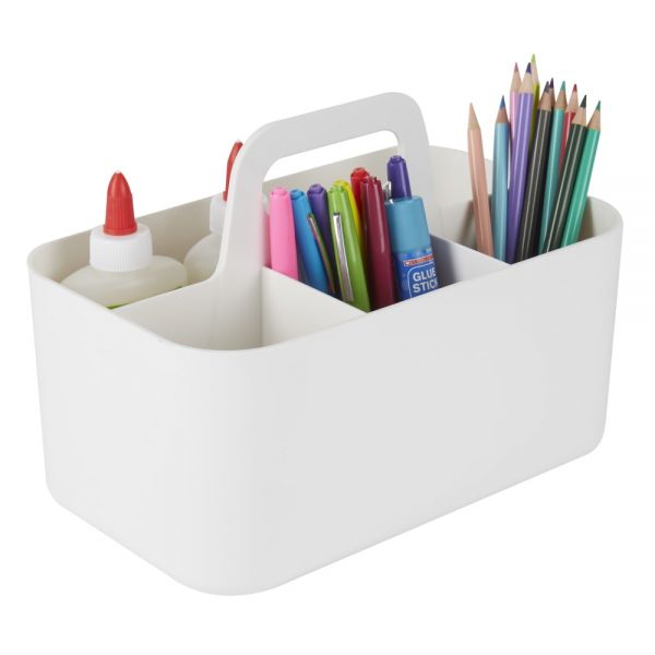 Realspace Stackable Storage Caddy, Small Size, White