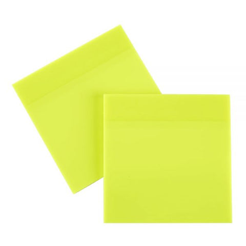 Translucent Sticky Notes, With Storage Tray, 3" x 3", Yellow, 50 Notes Per Pad, Pack Of 12 Pads