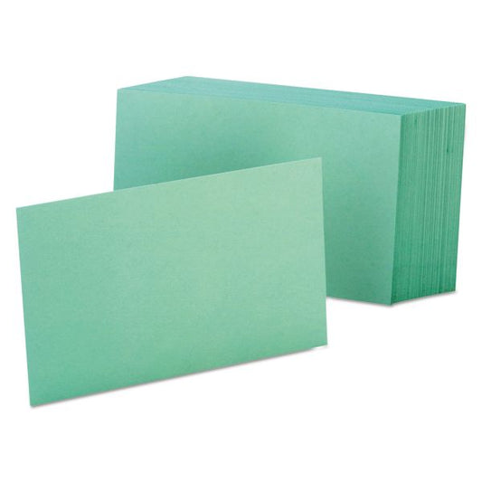 Oxford Unruled Index Cards, 4 x 6, Green, 100/Pack