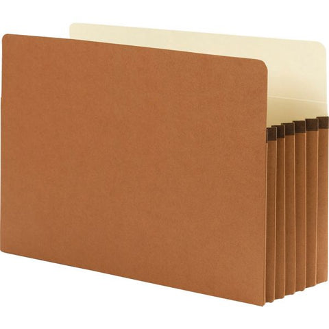 Smead Redrope Drop Front File Pockets, 5.25" Expansion, Legal Size, Redrope, 10/Box