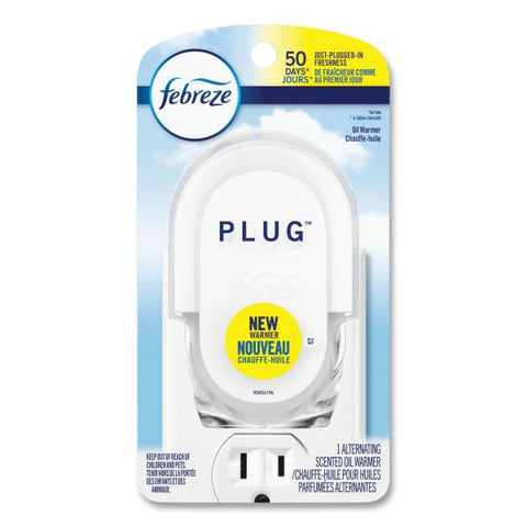 Febreze PLUG Air Freshener Warmer, 2.5" x 3" x 4", Off White, 4/Carton Oil - 50 Day - 1 Each