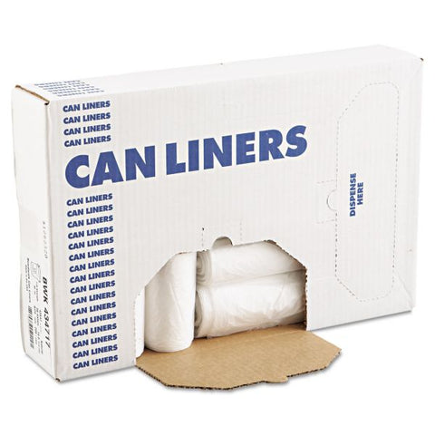 AccuFit High-Density Can Liners with AccuFit Sizing, 23 gal, 14 microns, 29" x 45", Natural, 25 Bags/Roll, 10 Rolls/Carton