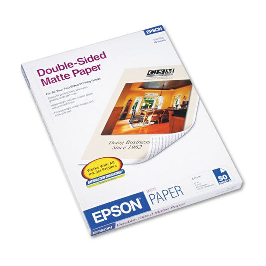 Epson Premium Matte Presentation Paper, 9 mil, 8.5 x 11, Matte Bright White, 50/Pack