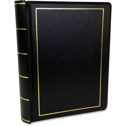 Wilson Jones Looseleaf Corporation Minute Book, 1 Subject, Unruled, Black/Gold Cover, 11 x 8.5, 250 Sheets