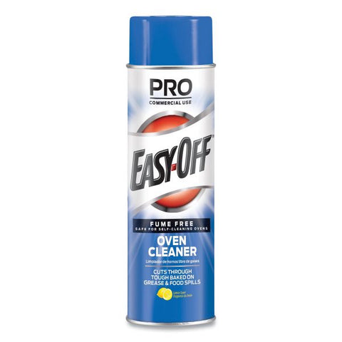 Professional EASY-OFF Fume Free Max Oven Cleaner, Foam, Lemon, 24 oz Aerosol Spray, 6/Carton Spray - 24 oz (1.50 lb) - Fresh Lemon Scent - 1 Each - White