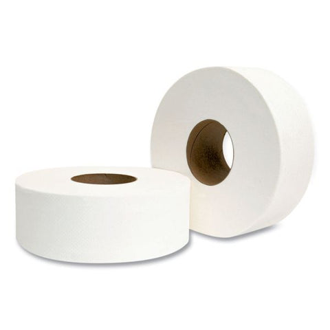 Morcon Tissue Jumbo Bath Tissue, Septic Safe, 2-Ply, White, 3.3" x 700 ft, 12 Rolls/Carton