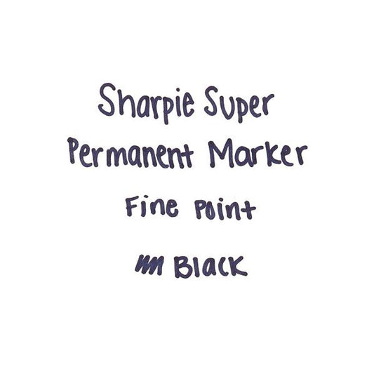 Sharpie Super Permanent Marker, Fine Bullet Tip, Black