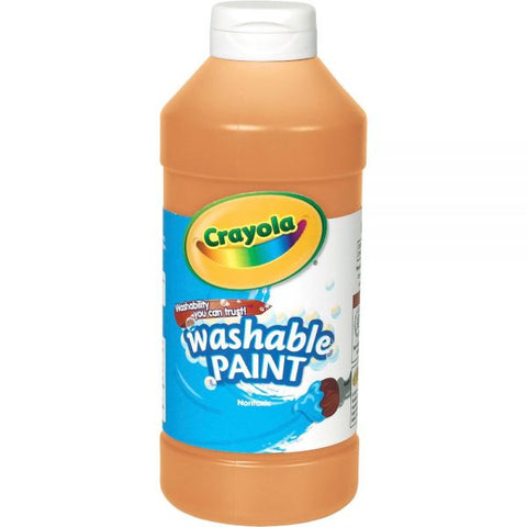 Crayola Washable Paint 16 oz Size - Orange - 1 Each