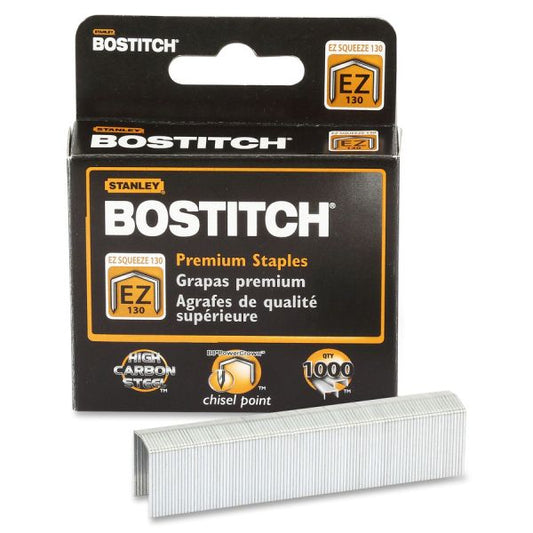 Stanley-Bostitch PowerCrown 5/8" Staples Half Strip (100 Per Strip) - 5/8" Leg Length - Chisel Point Type - 1,000/ Box