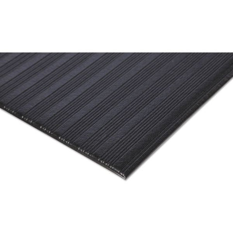 Crown Ribbed Vinyl Anti-Fatigue Mat, 24 x 36, Black